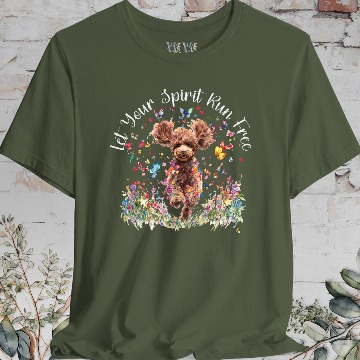 Chocolate Cavoodle/Cavapoo 'Let your spirit run free' T shirt