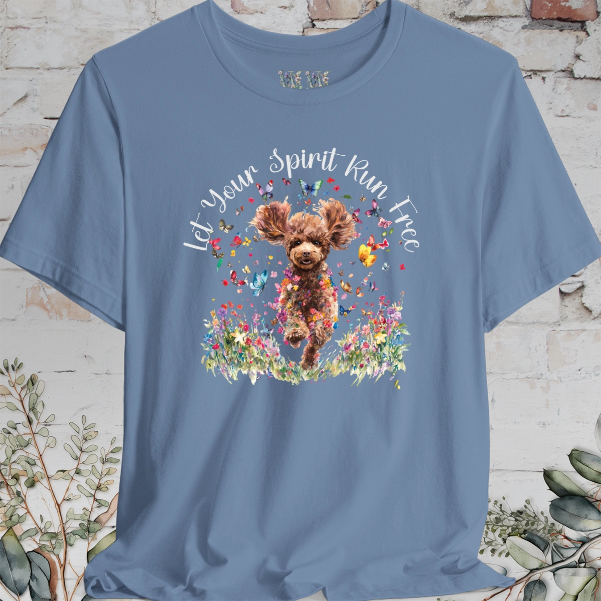 Chocolate Cavoodle/Cavapoo 'Let your spirit run free' T shirt