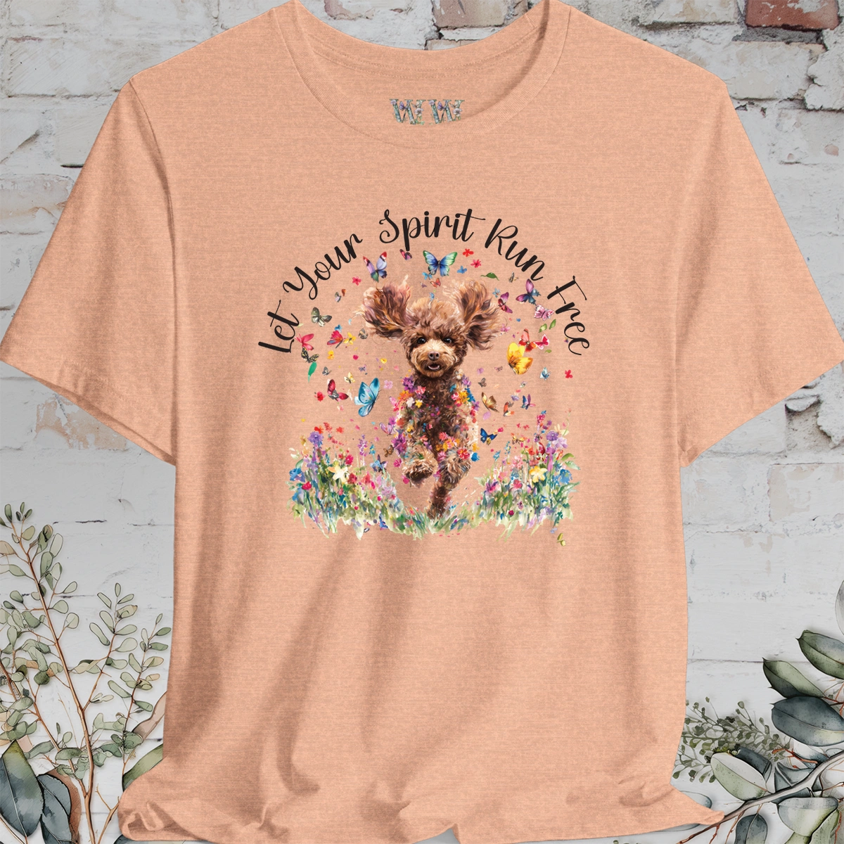 Chocolate Cavoodle/Cavapoo 'Let your spirit run free' T shirt
