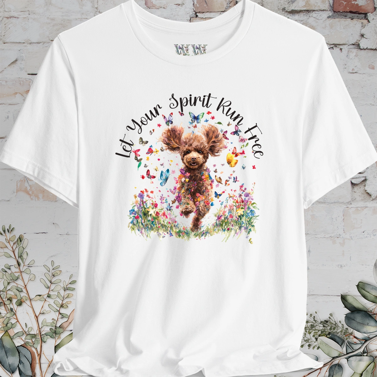 Chocolate Cavoodle/Cavapoo 'Let your spirit run free' T shirt