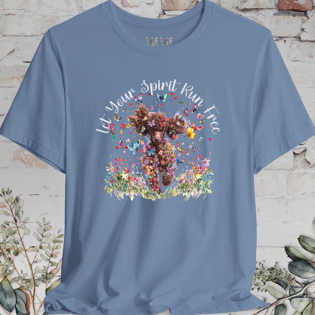 Chocolate Poodle 'Let your spirit run free' T shirt