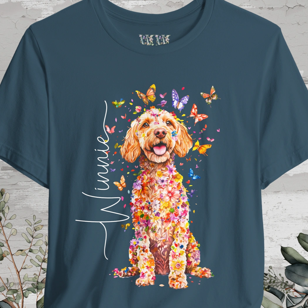 Cockapoo #2 Floral Personalized T shirt