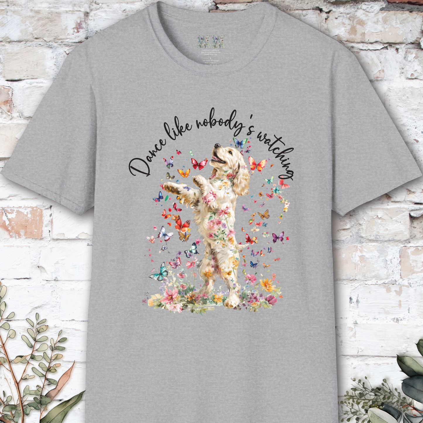 Cocker Spaniel #2 "Dance like nobody's watching" unisex T shirt