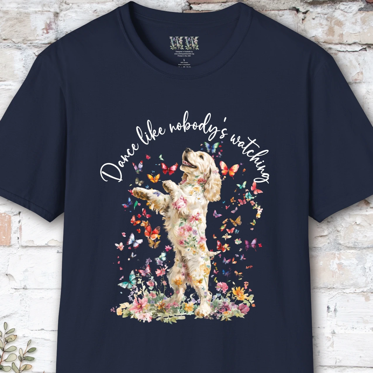 Cocker Spaniel #2 "Dance like nobody's watching" unisex T shirt