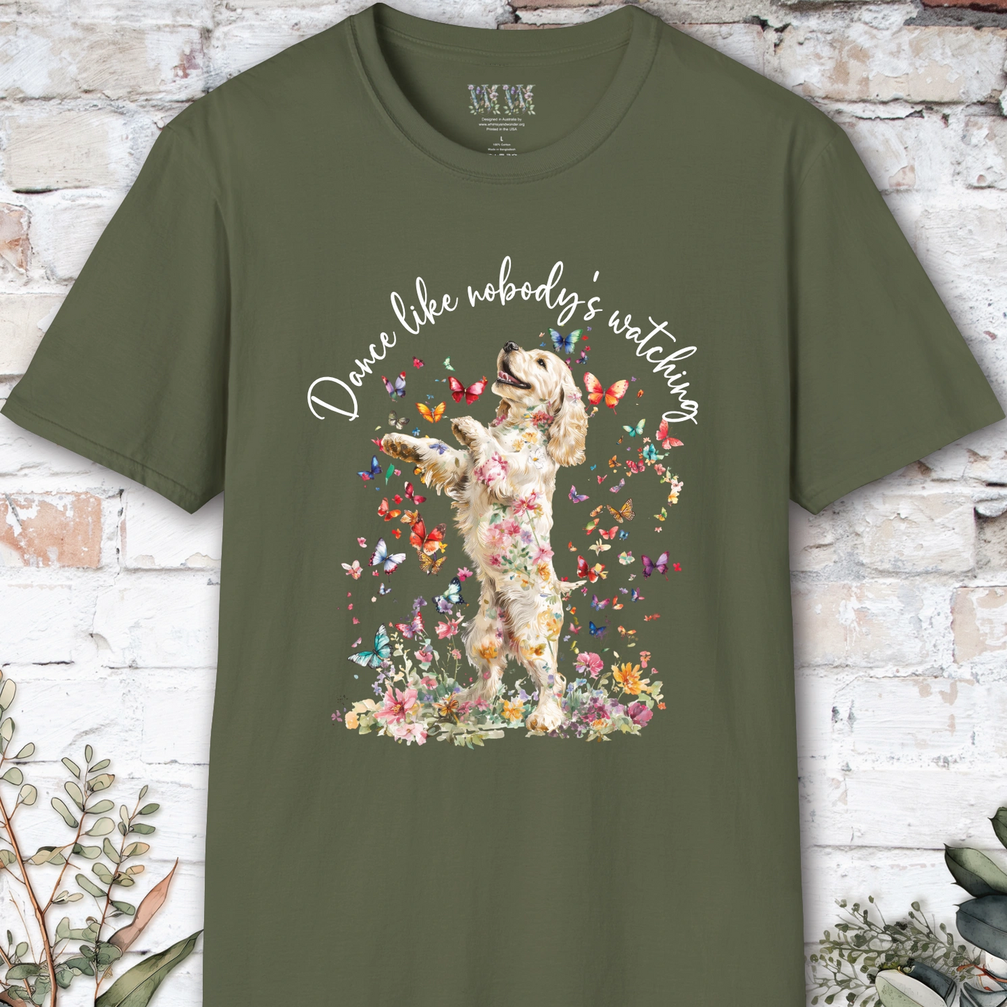 Cocker Spaniel #2 "Dance like nobody's watching" unisex T shirt