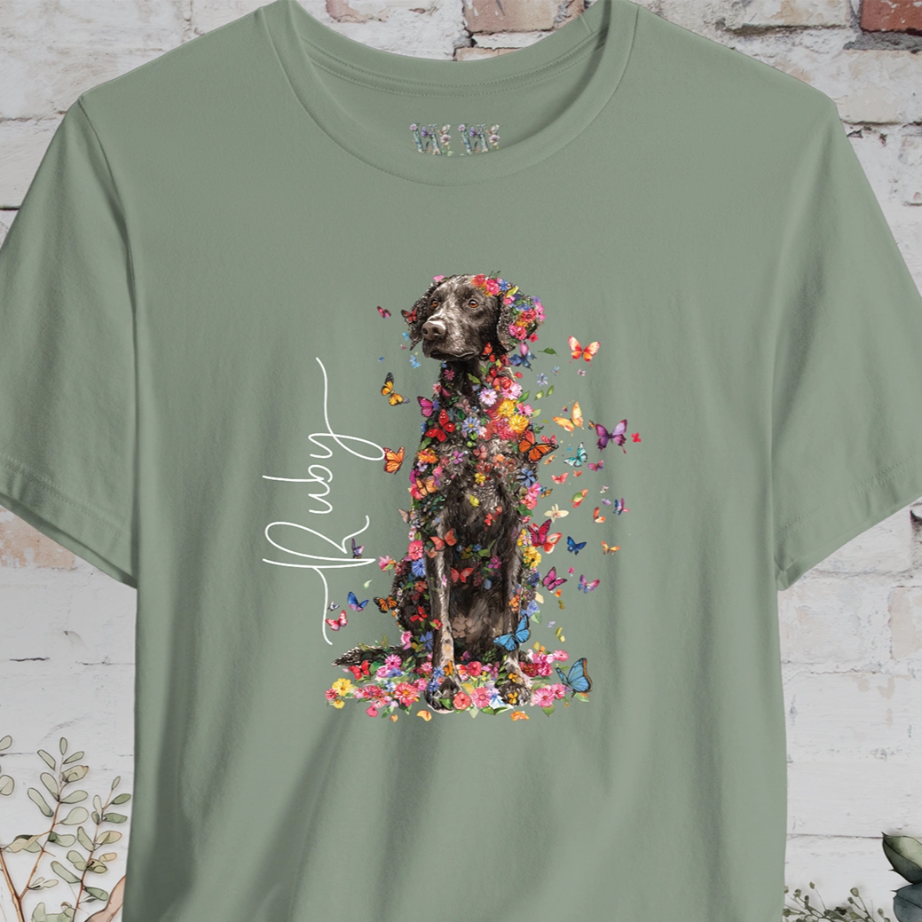 Curly Coated Retriever #2 Floral Personalized T shirt