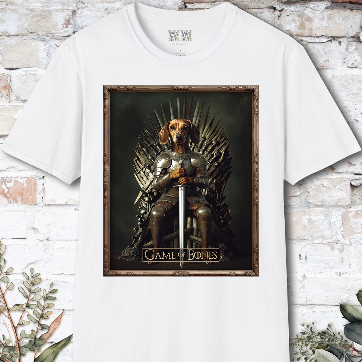 Dachshund #2, Game of Bones, Unisex T shirt