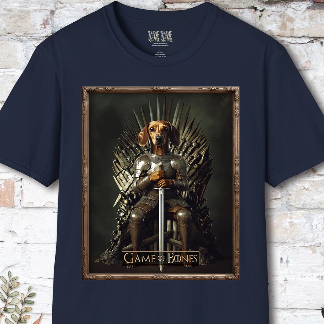 Dachshund #2, Game of Bones, Unisex T shirt
