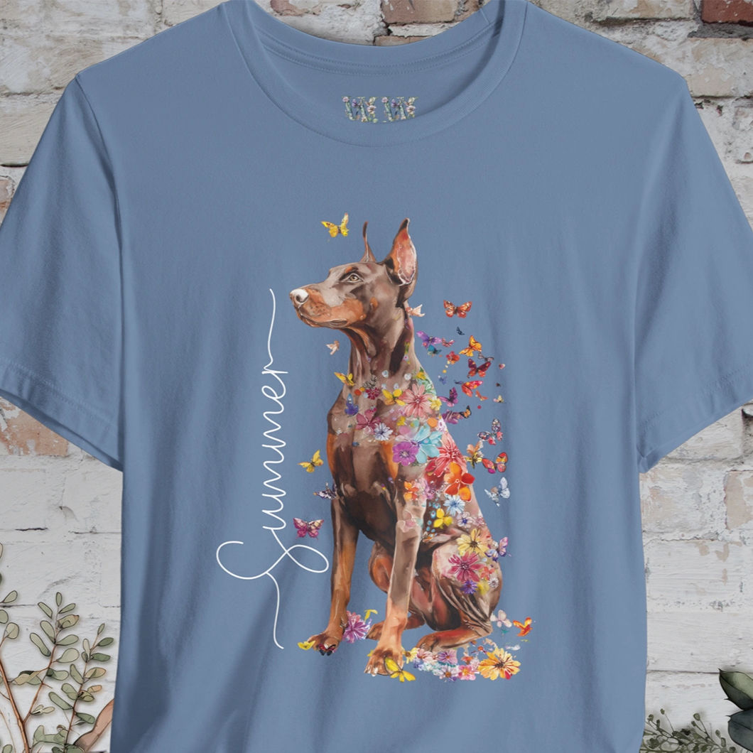 Doberman Pinscher #4 Floral Personalized T shirt