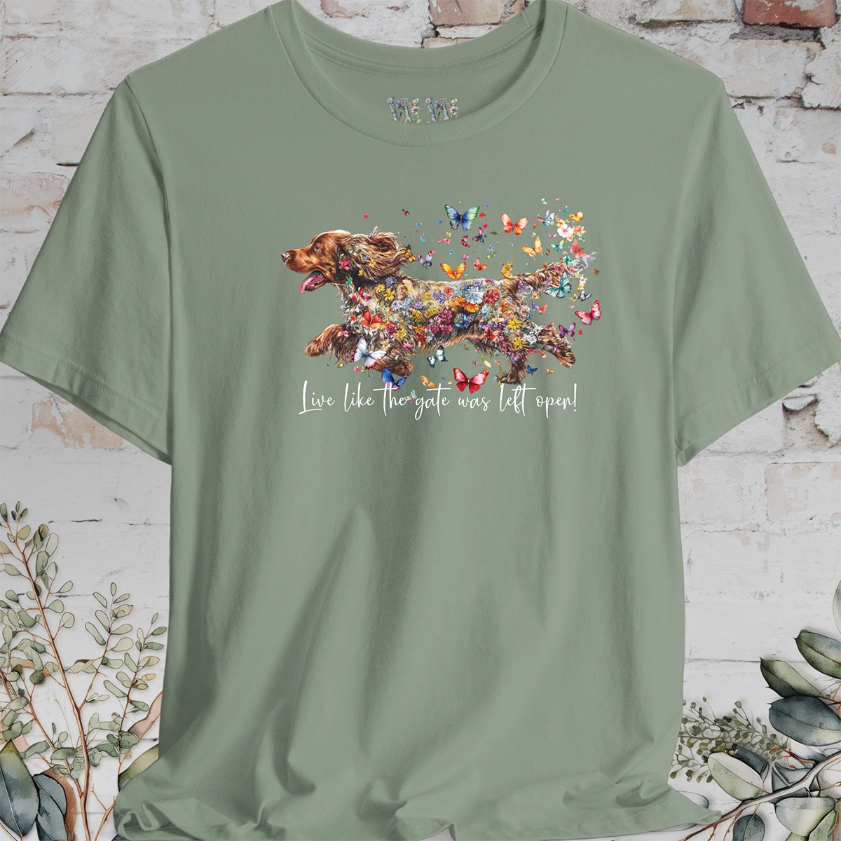 English Cocker Spaniel #2 "Live like the gate was left open" T shirt