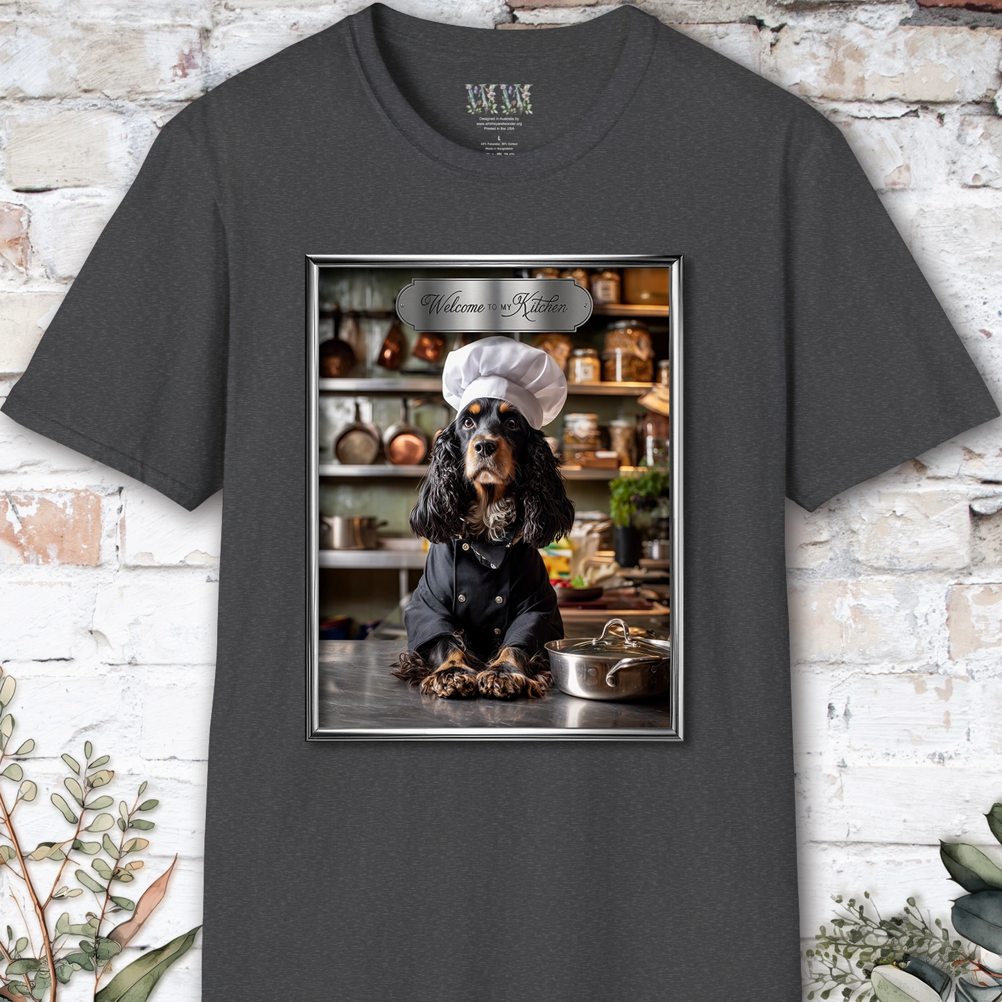 English Cocker Spaniel Chef Unisex T shirt