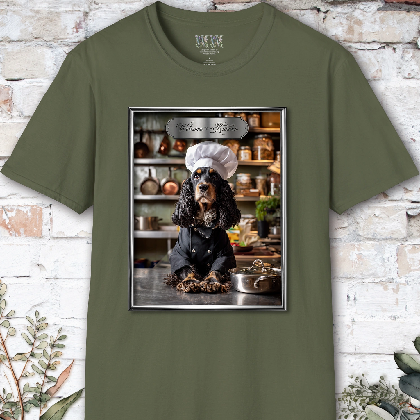 English Cocker Spaniel Chef Unisex T shirt