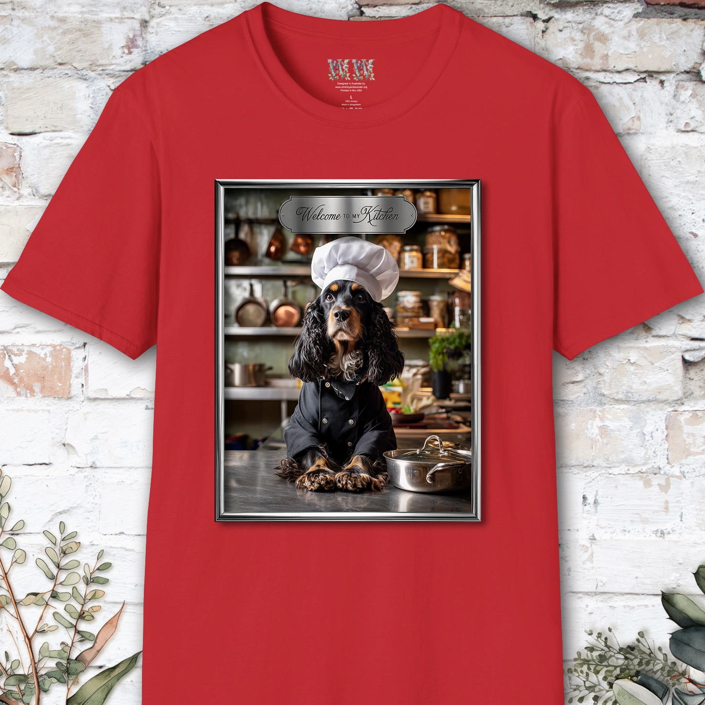 English Cocker Spaniel Chef Unisex T shirt