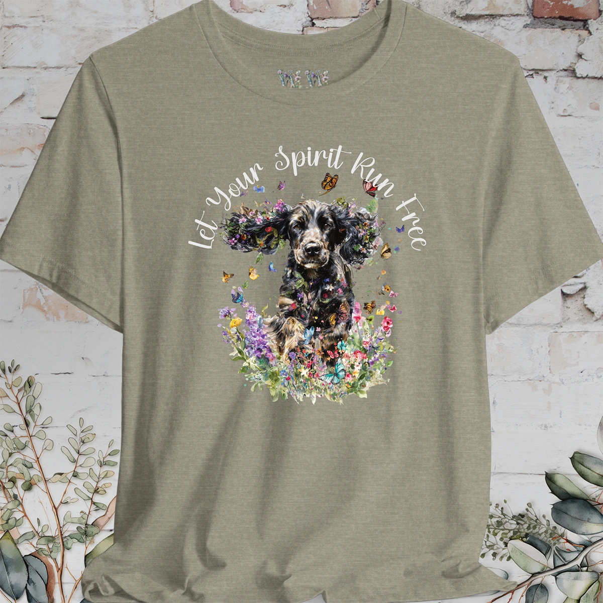 English Cocker Spaniel #2 'Let your spirit run free' T shirt