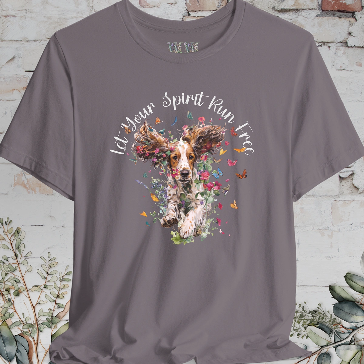 English Cocker Spaniel #3 'Let your spirit run free' T shirt