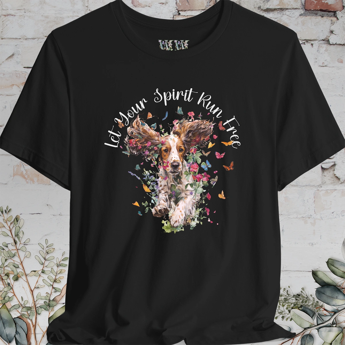 English Cocker Spaniel #3 'Let your spirit run free' T shirt