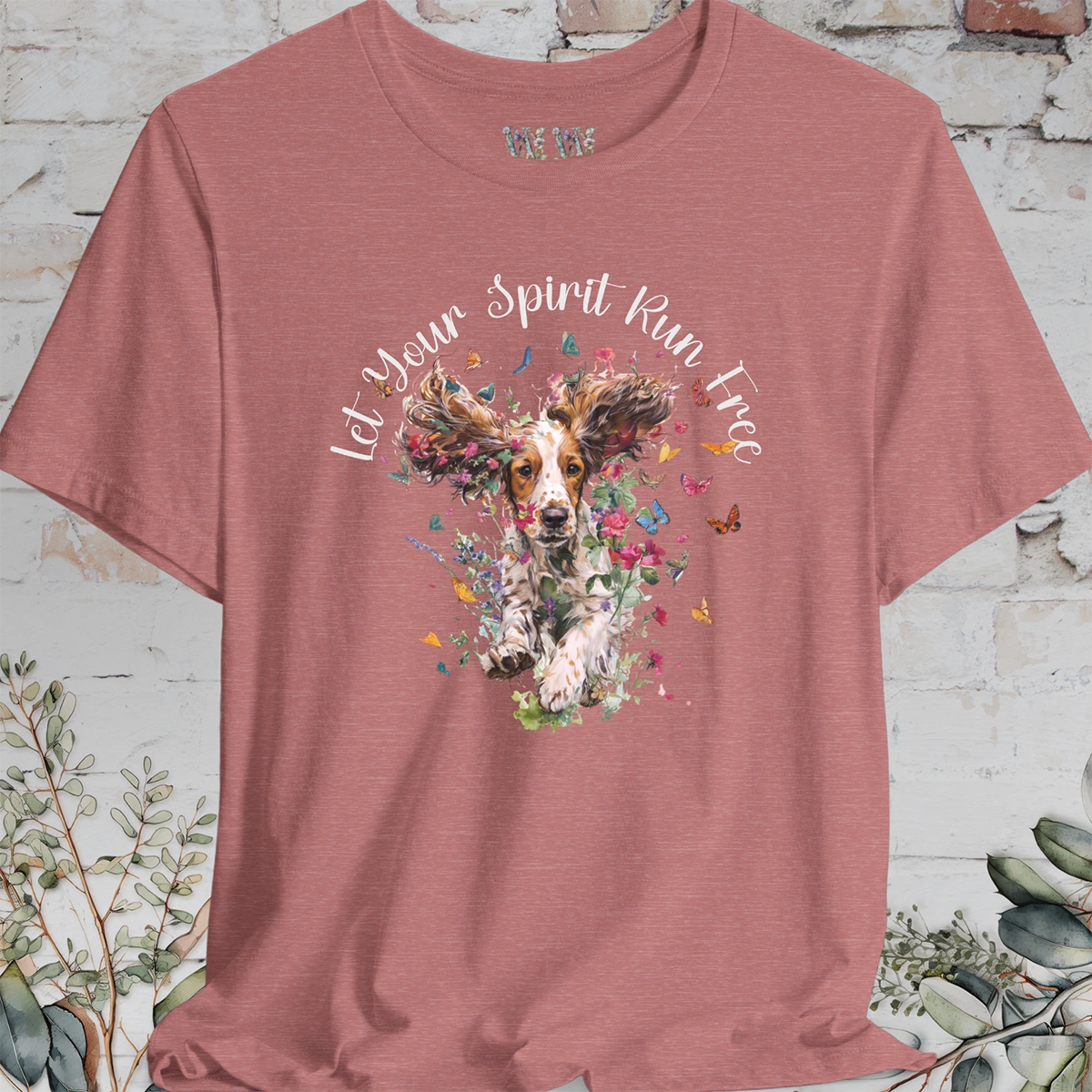 English Cocker Spaniel #3 'Let your spirit run free' T shirt