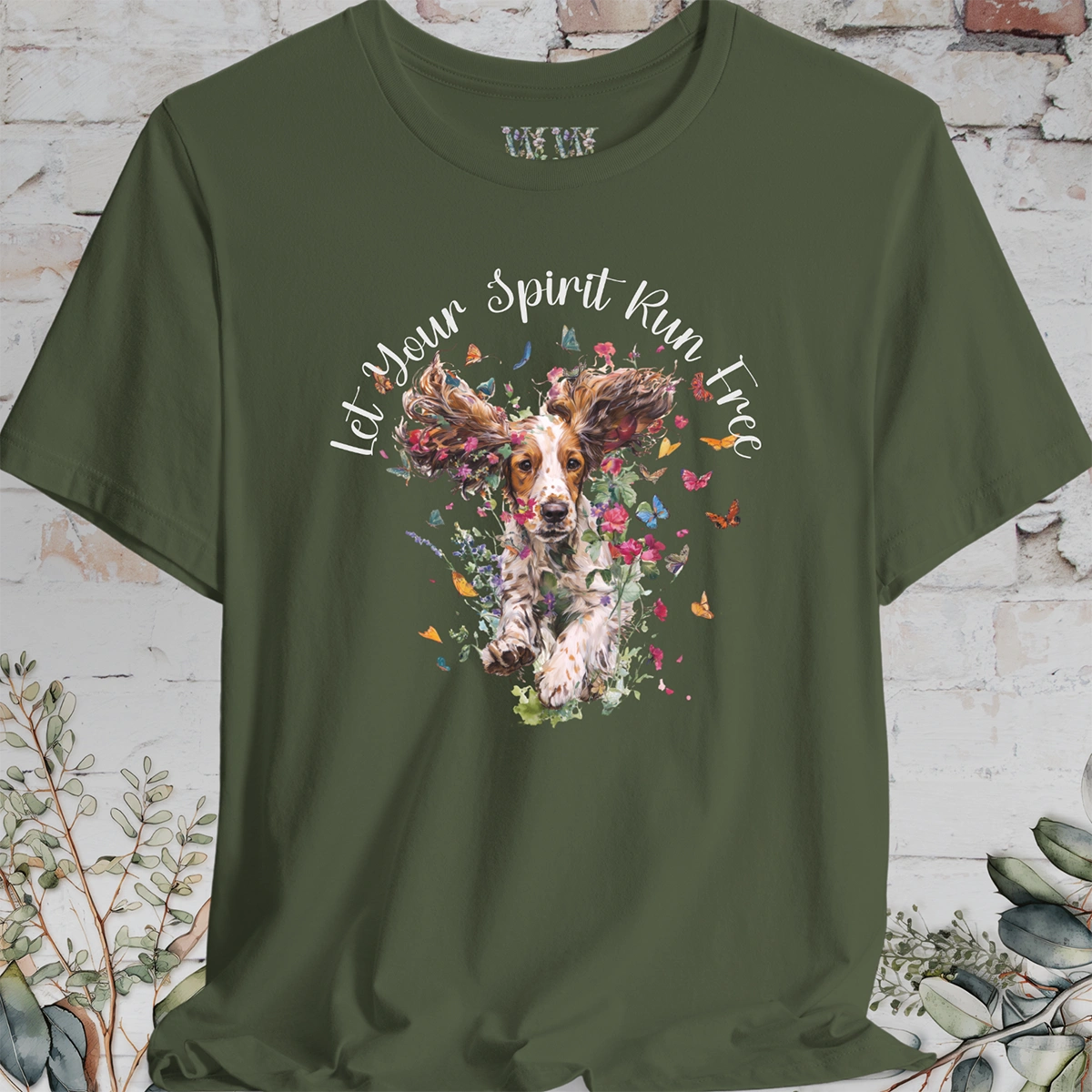 English Cocker Spaniel #3 'Let your spirit run free' T shirt