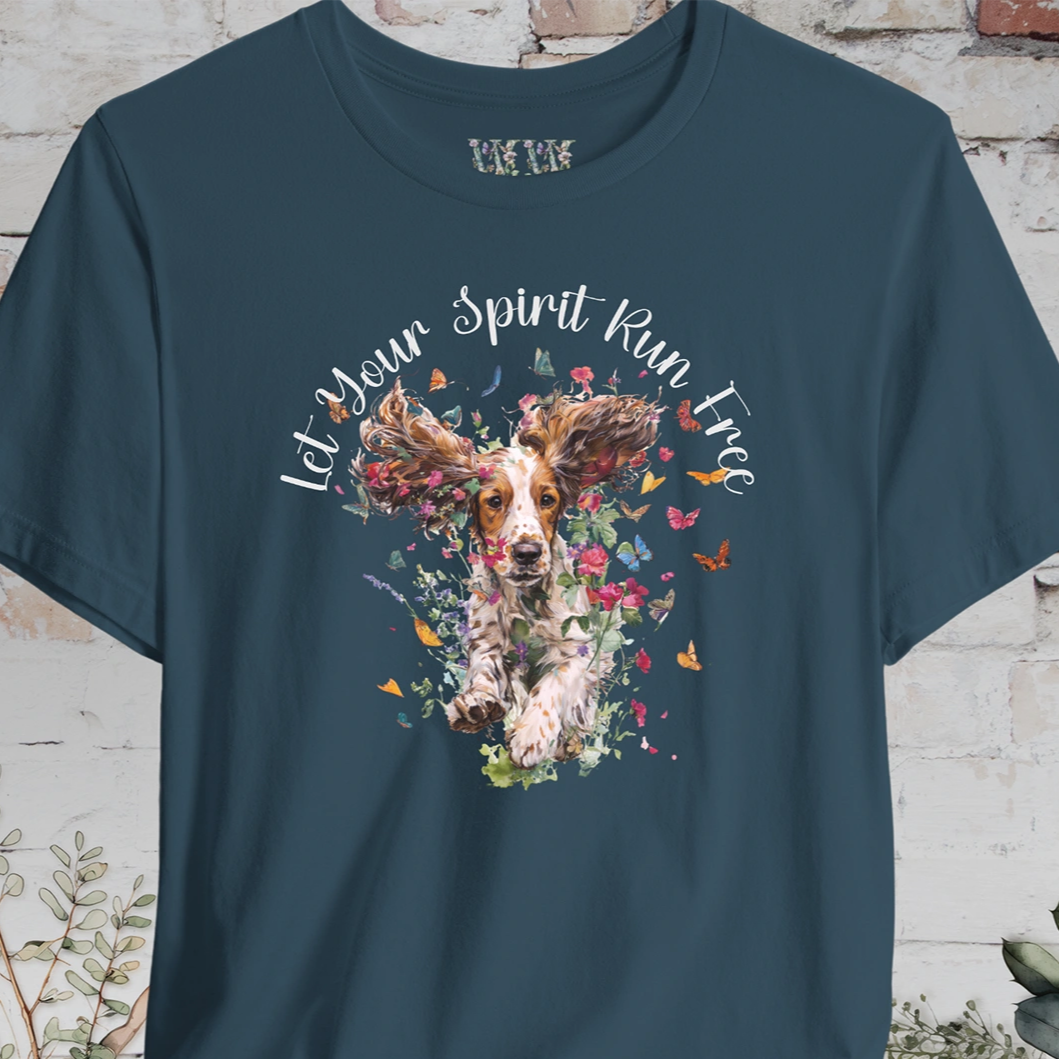 English Cocker Spaniel #3 'Let your spirit run free' T shirt