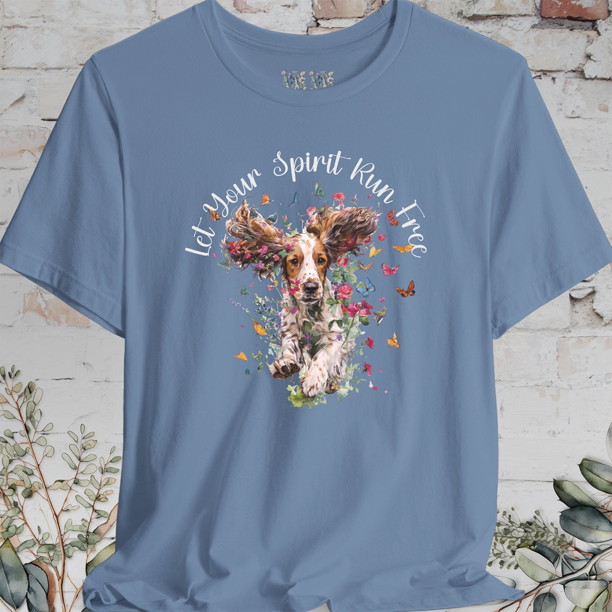 English Cocker Spaniel #3 'Let your spirit run free' T shirt