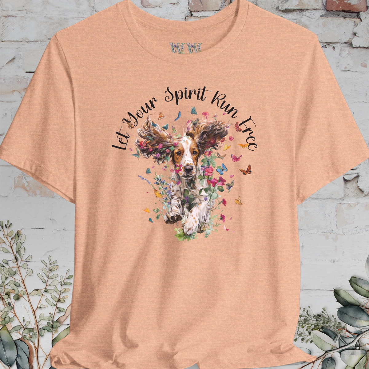 English Cocker Spaniel #3 'Let your spirit run free' T shirt