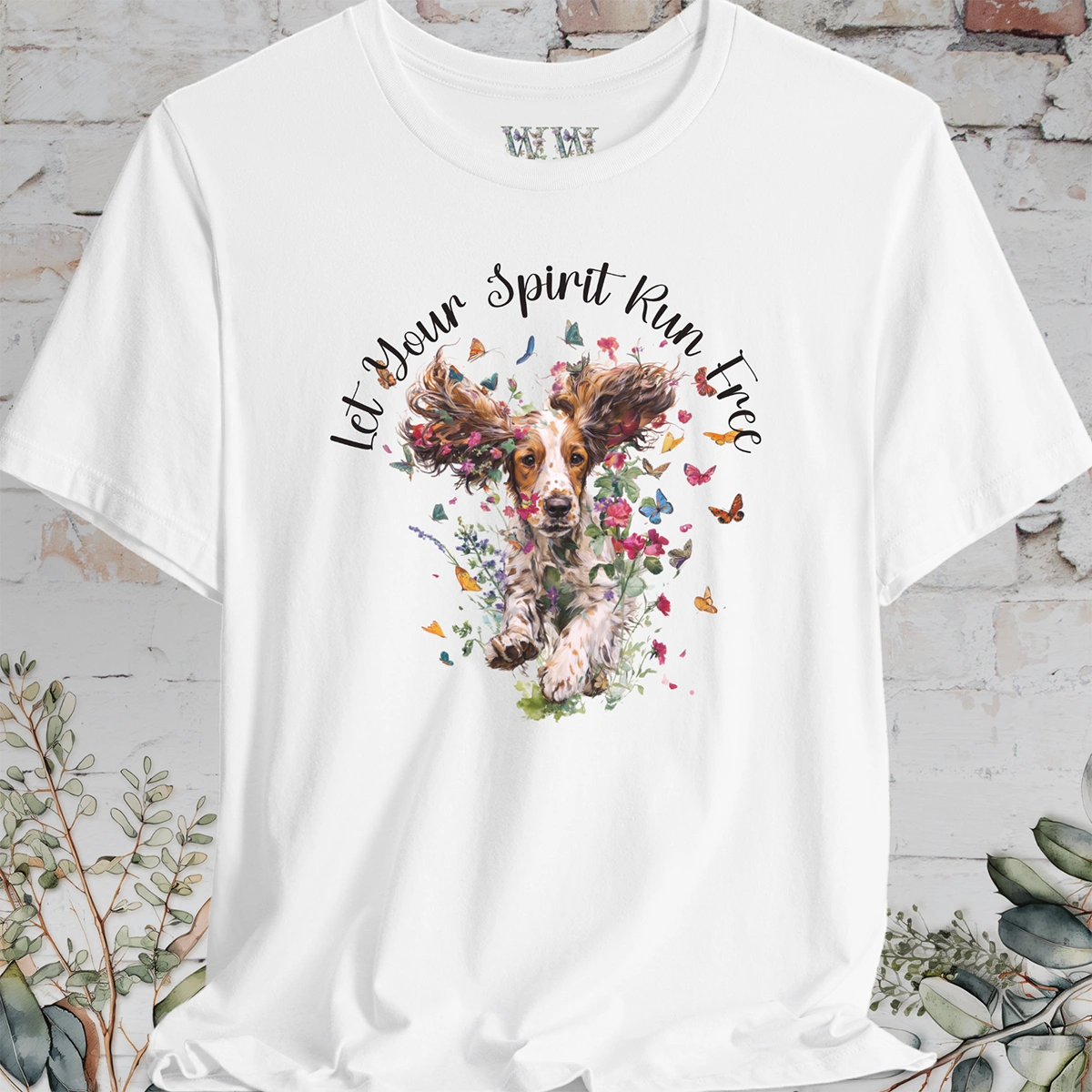 English Cocker Spaniel #3 'Let your spirit run free' T shirt