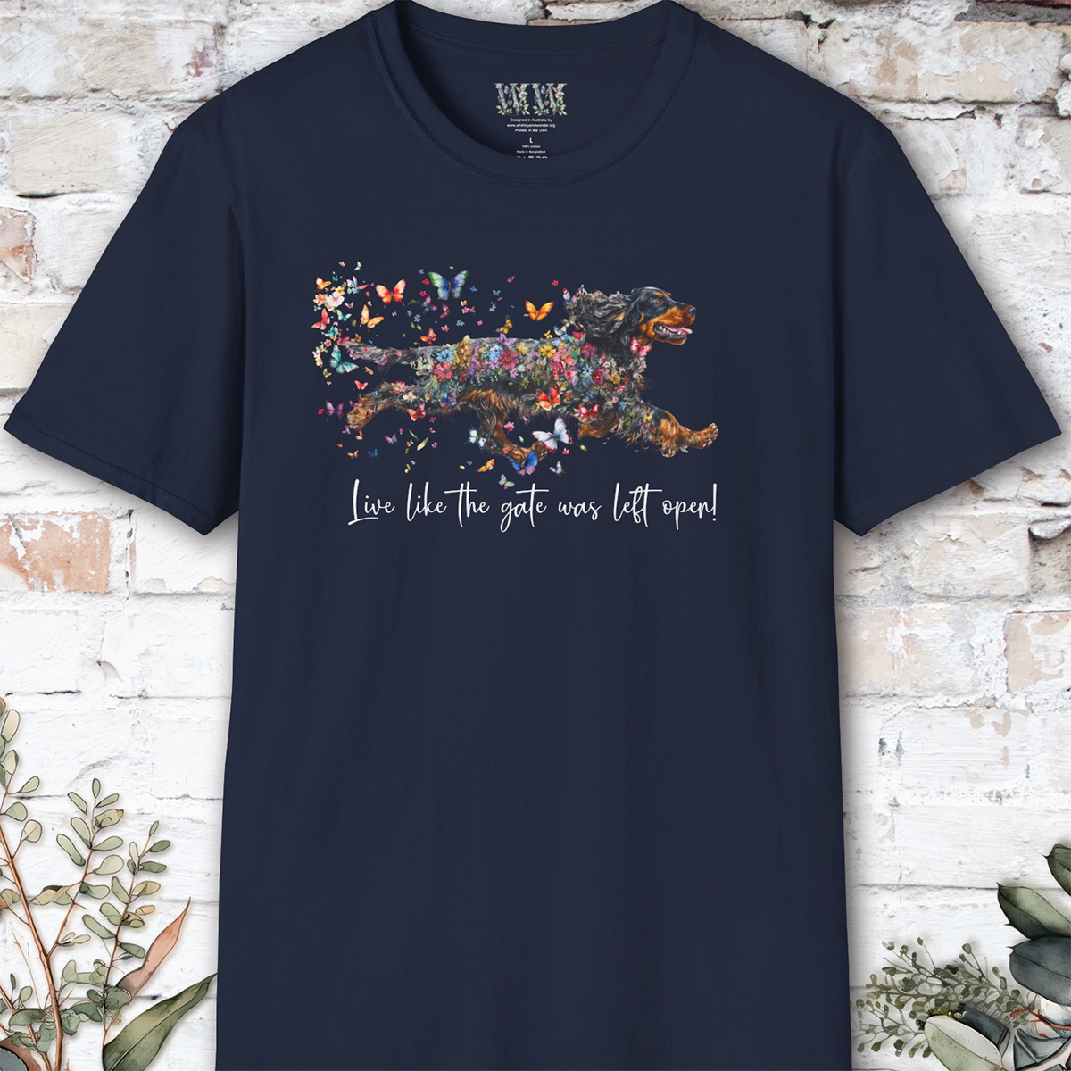 English Cocker Spaniel "Live like the gate was left open" T shirt