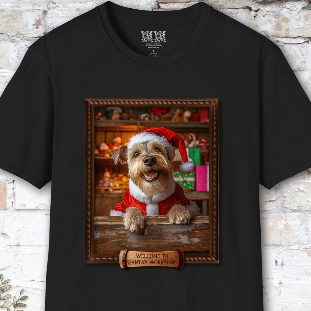Terrier Santa's Workshop Unisex T shirt