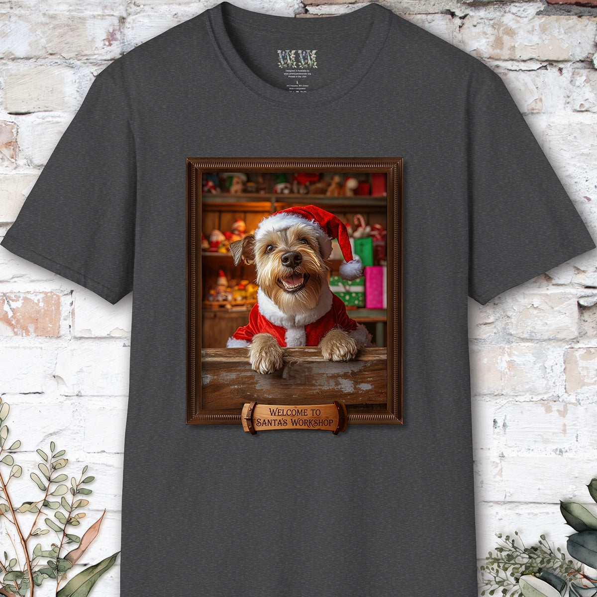 Terrier Santa's Workshop Unisex T shirt