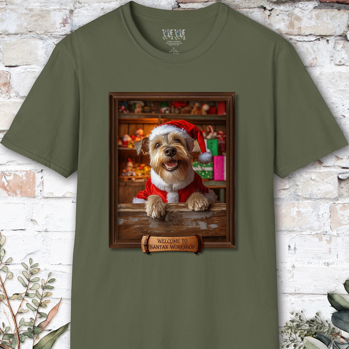 Terrier Santa's Workshop Unisex T shirt