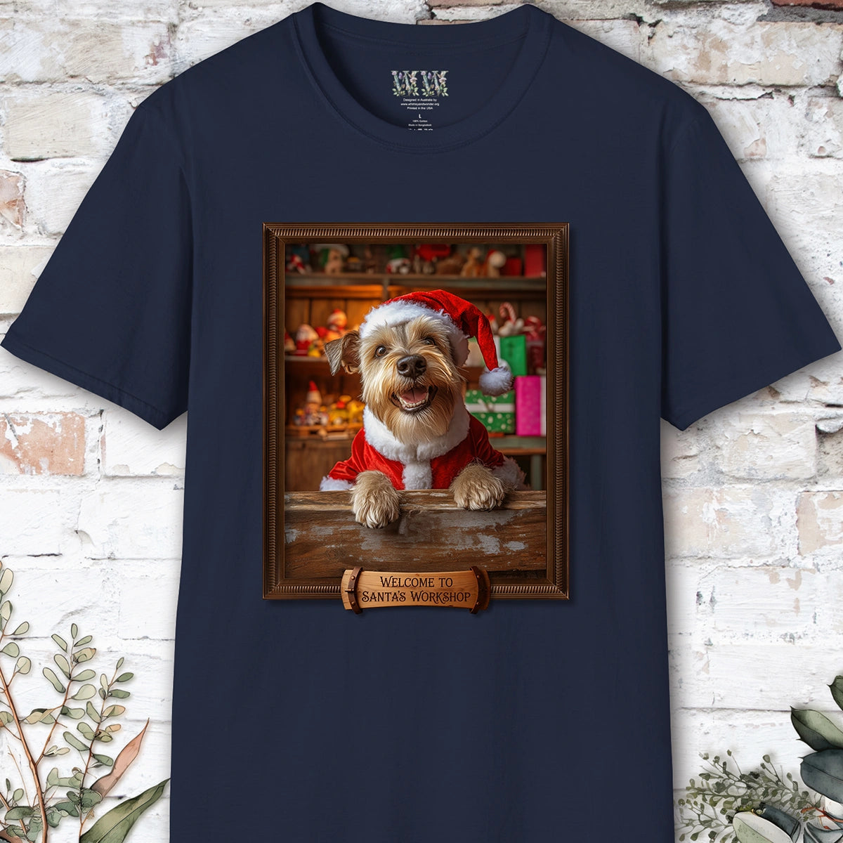 Terrier Santa's Workshop Unisex T shirt
