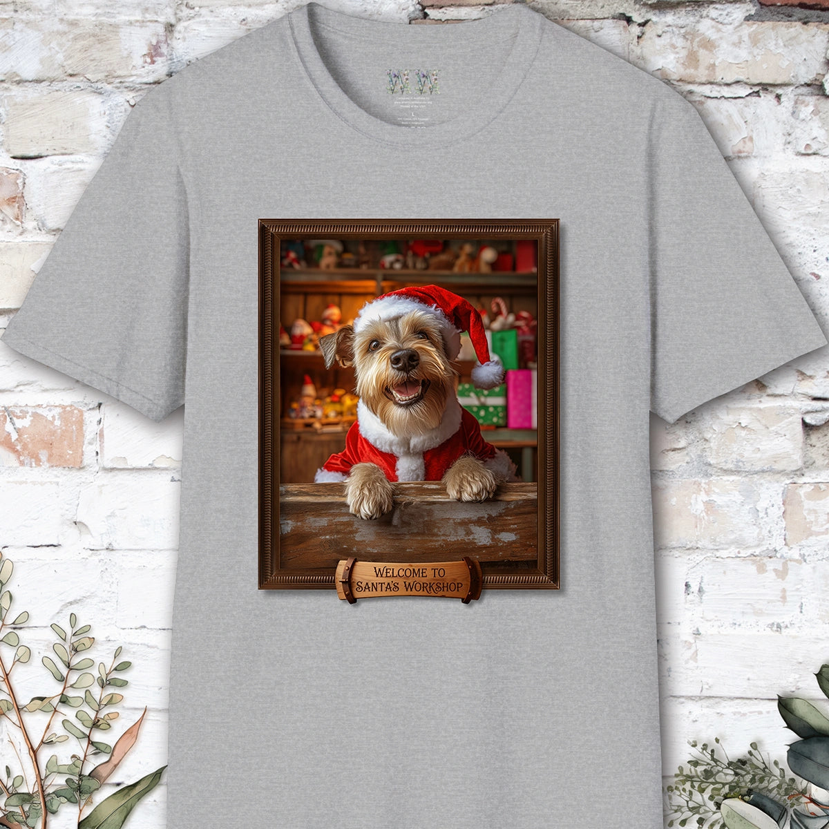 Terrier Santa's Workshop Unisex T shirt