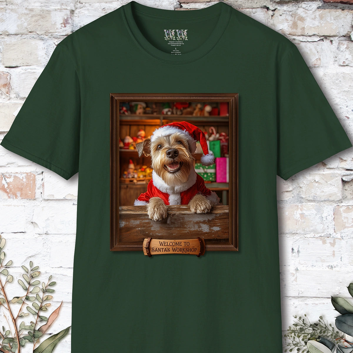Terrier Santa's Workshop Unisex T shirt
