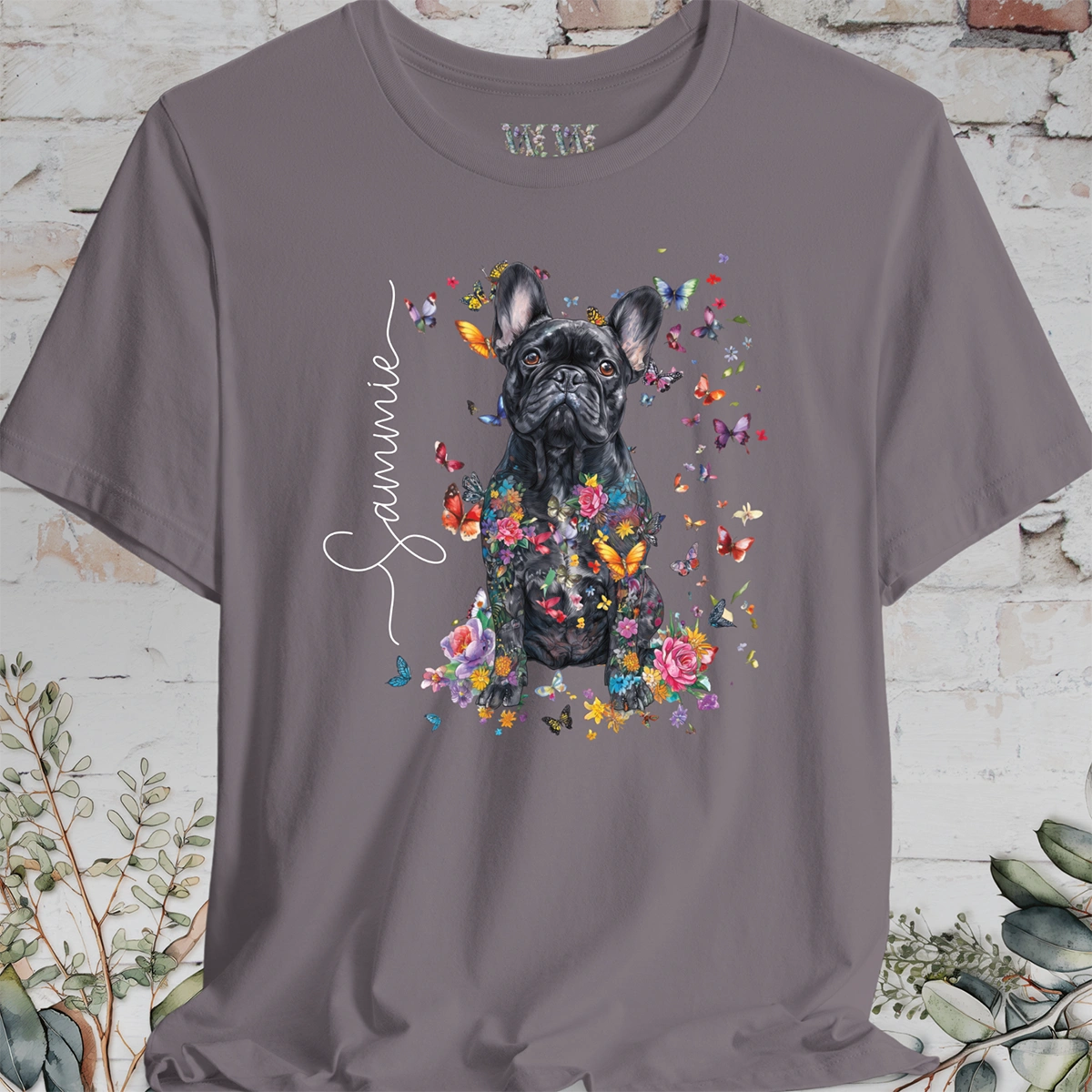 French Bulldog #4 Foral personalized T shirt