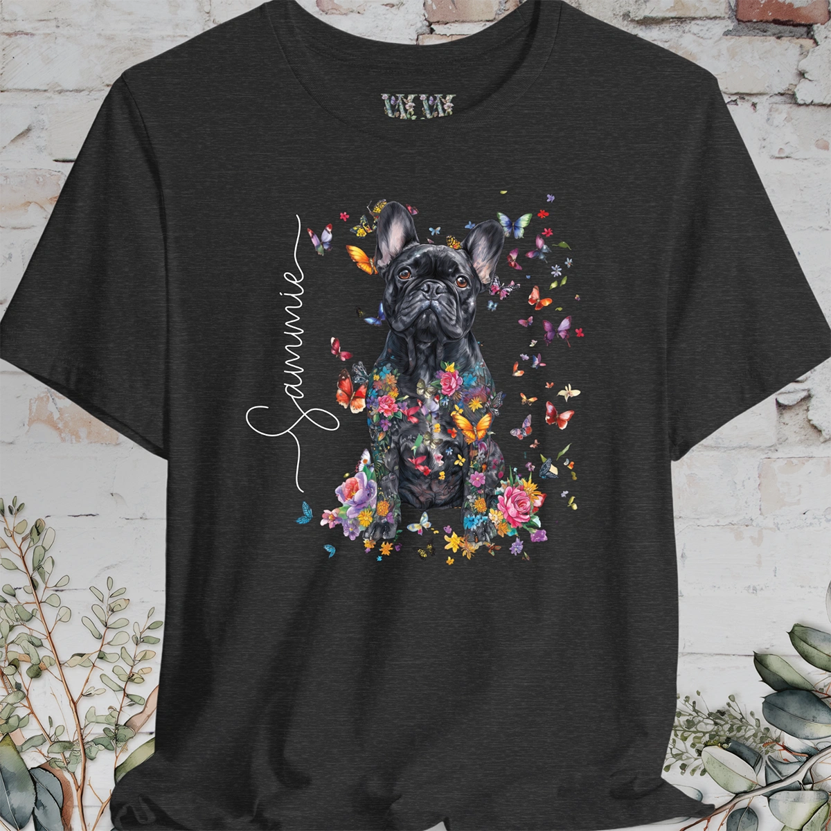 French Bulldog #4 Foral personalized T shirt