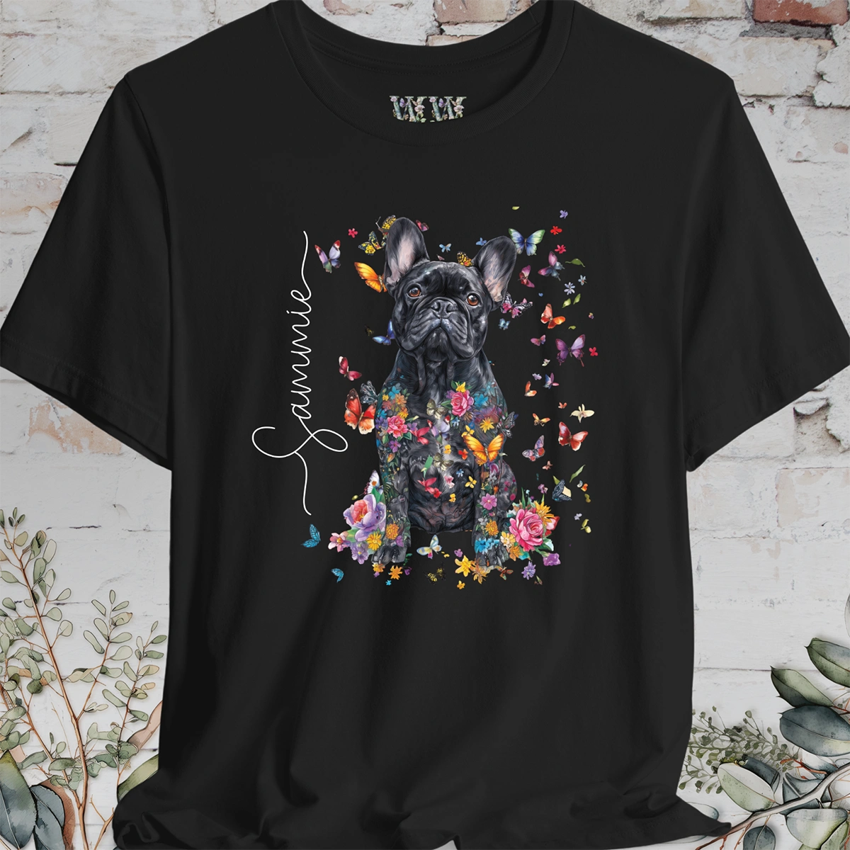 French Bulldog #4 Foral personalized T shirt