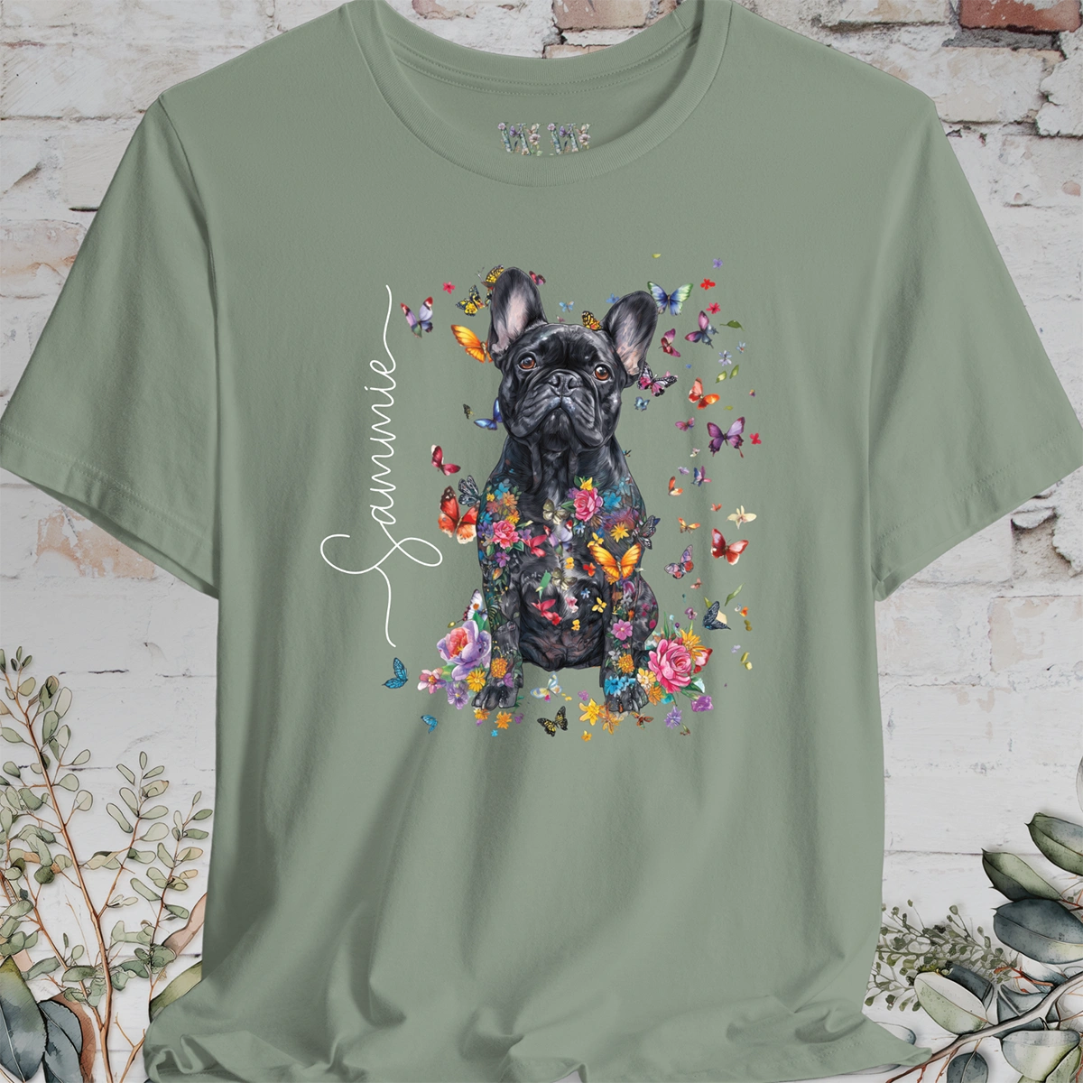 French Bulldog #4 Foral personalized T shirt