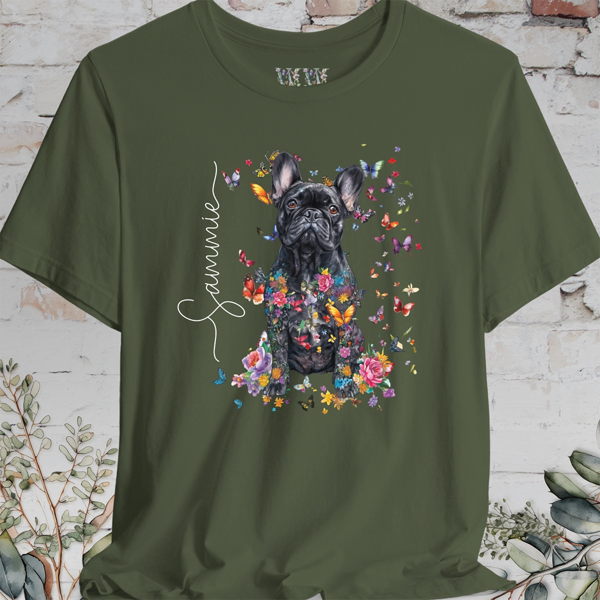 French Bulldog #4 Foral personalized T shirt