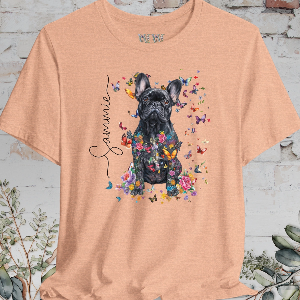 French Bulldog #4 Foral personalized T shirt