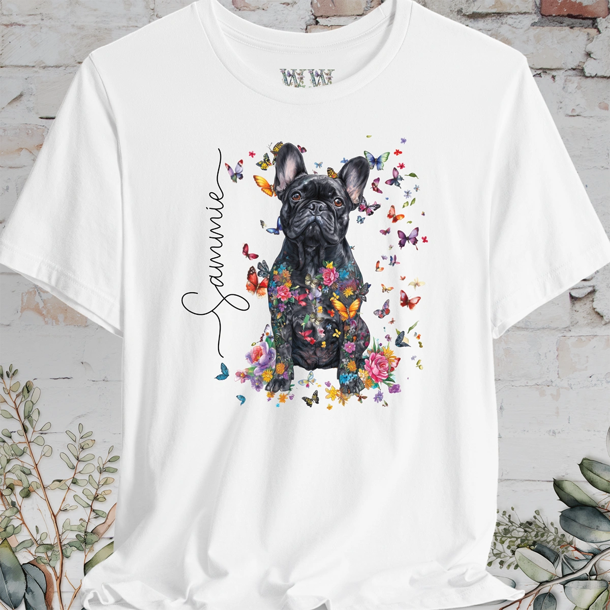 French Bulldog #4 Foral personalized T shirt