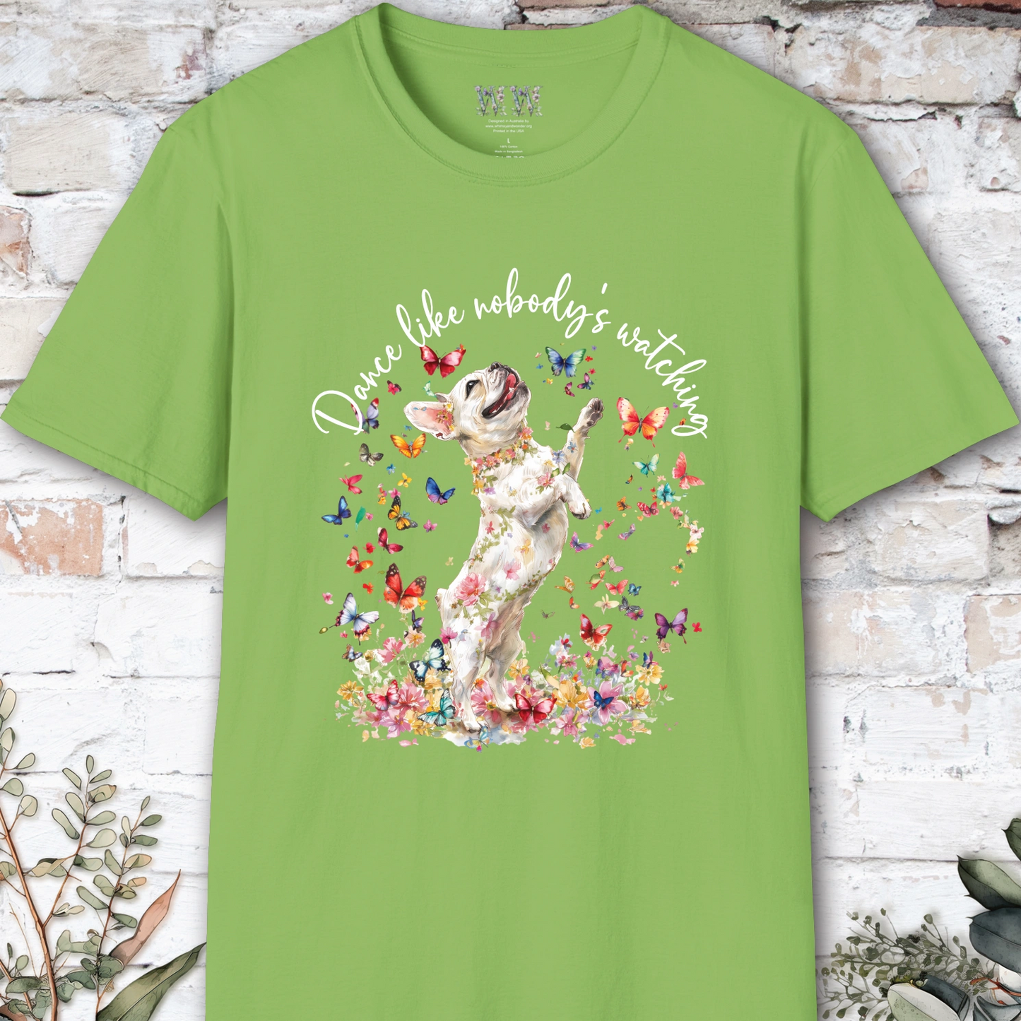 French Bulldog #1 "Dance like nobody's watching" unisex T shirt