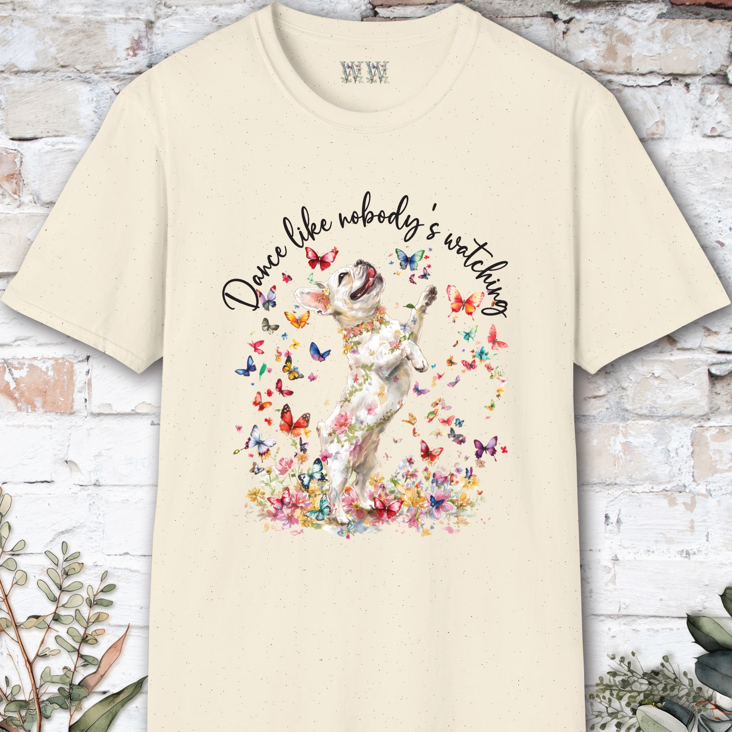 French Bulldog #1 "Dance like nobody's watching" unisex T shirt