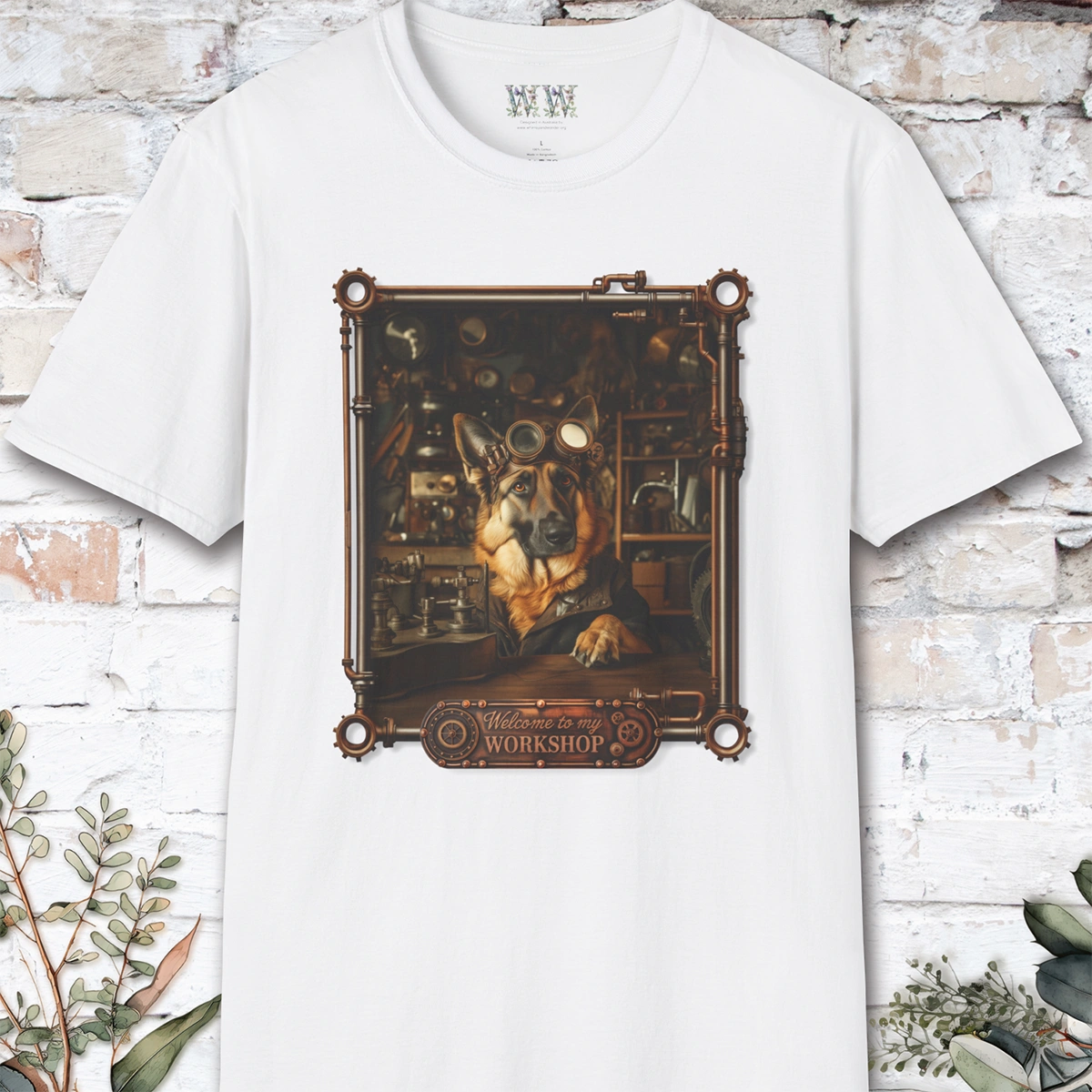 Steampunk German Shepherd #1 Unisex T shirt