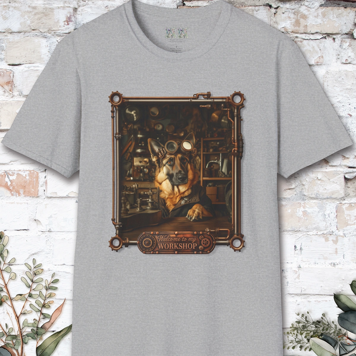 Steampunk German Shepherd #1 Unisex T shirt