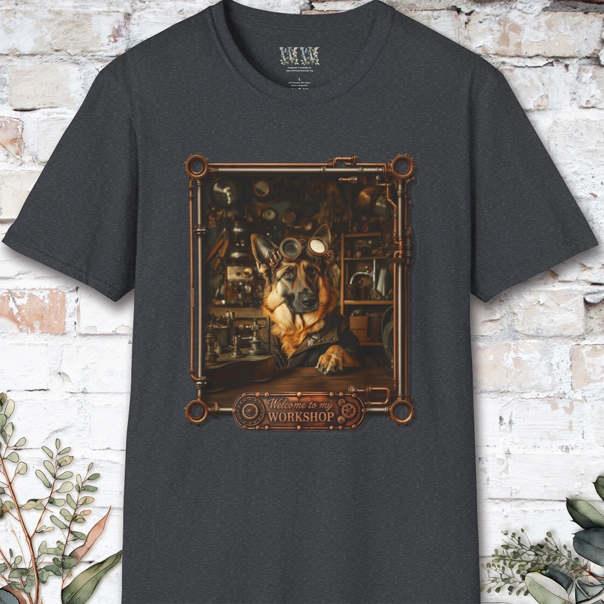 Steampunk German Shepherd #1 Unisex T shirt
