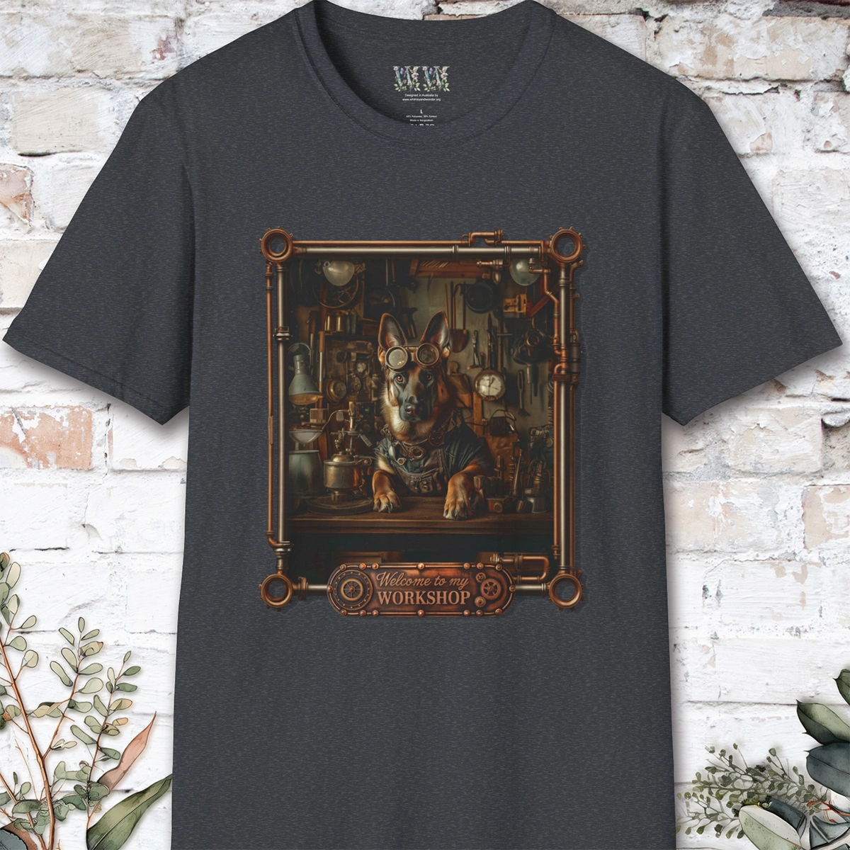 Steampunk German Shepherd #2 Unisex T shirt