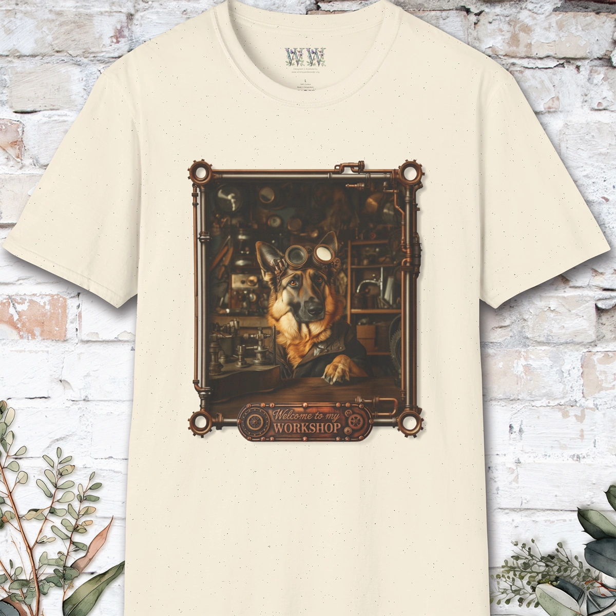 Steampunk German Shepherd #1 Unisex T shirt