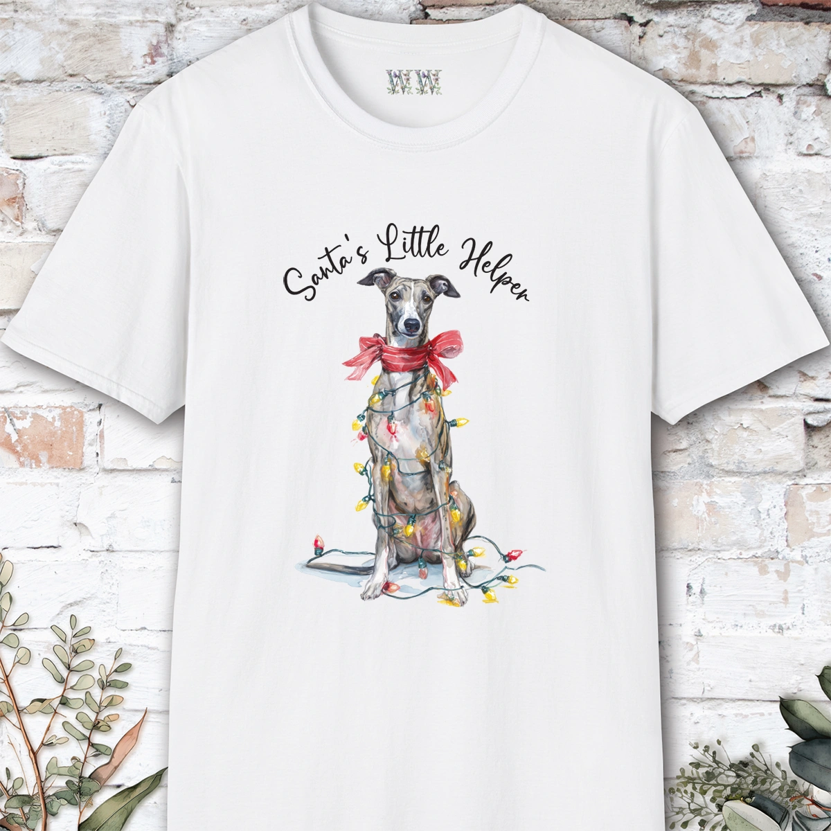Greyhound #1 Santa's little helper. unisex T shirt