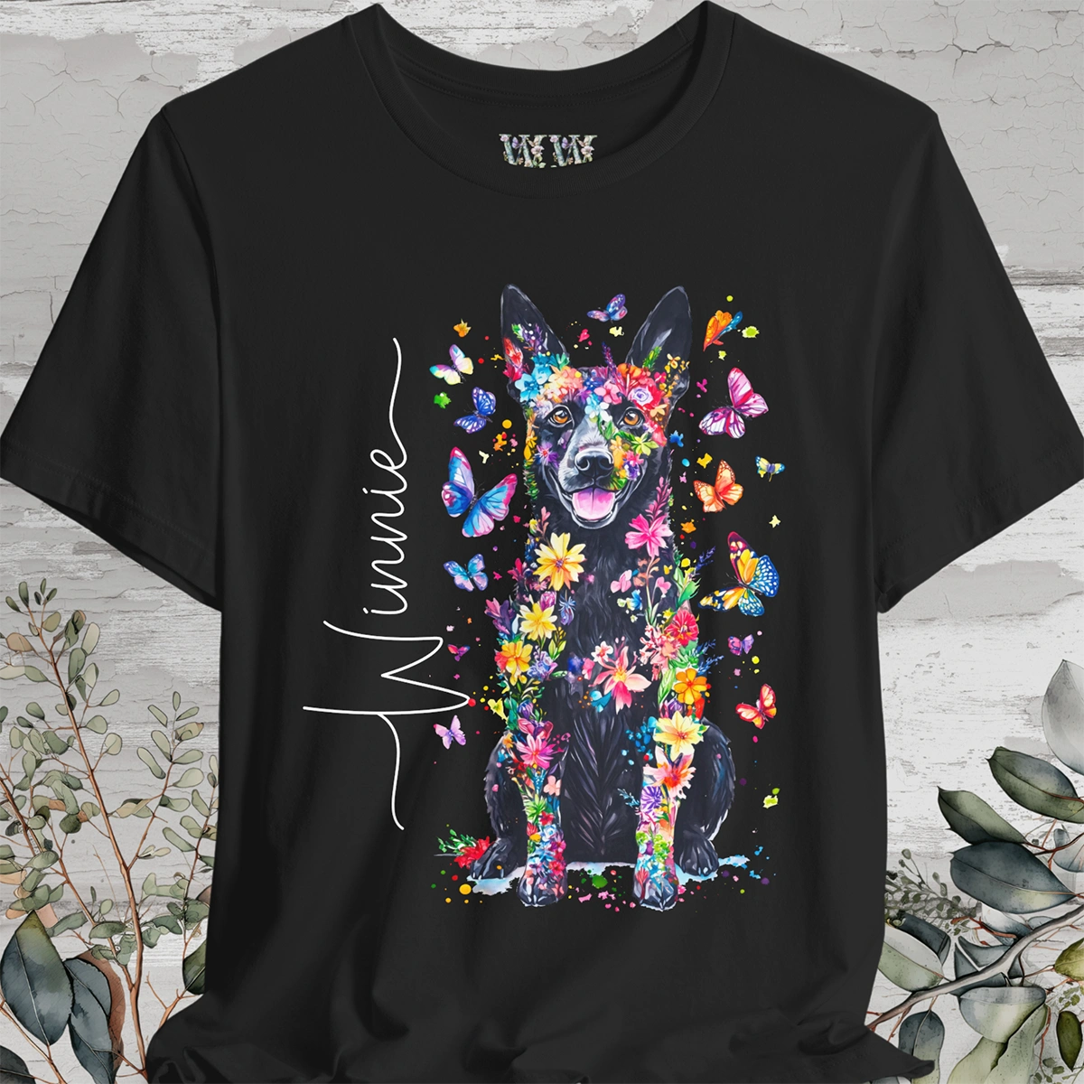 Australian Cattle Dog (Blue Heeler)#2 Floral Personalized T shirt