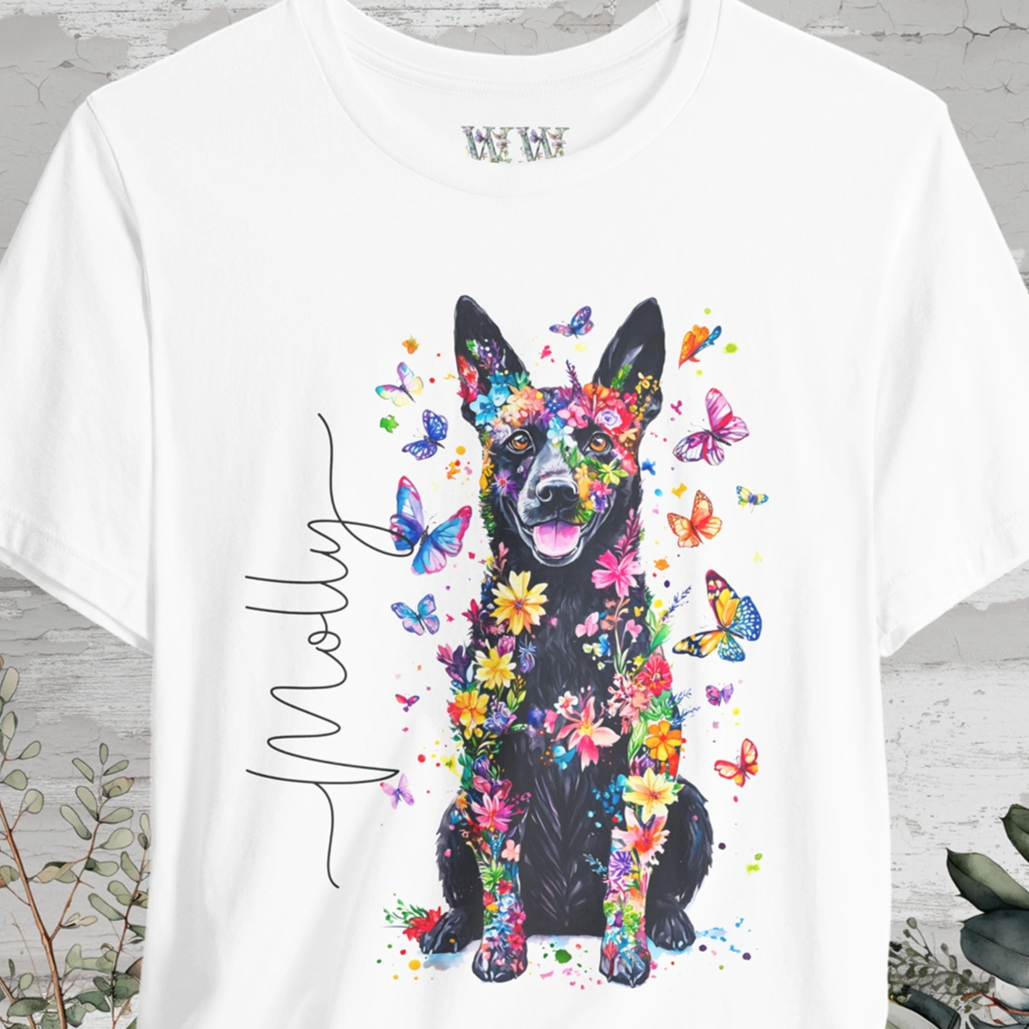 Australian Cattle Dog (Blue Heeler)#2 Floral Personalized T shirt